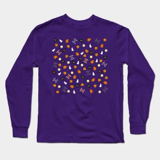 Trick or Treat All Over Pattern Long Sleeve T-Shirt